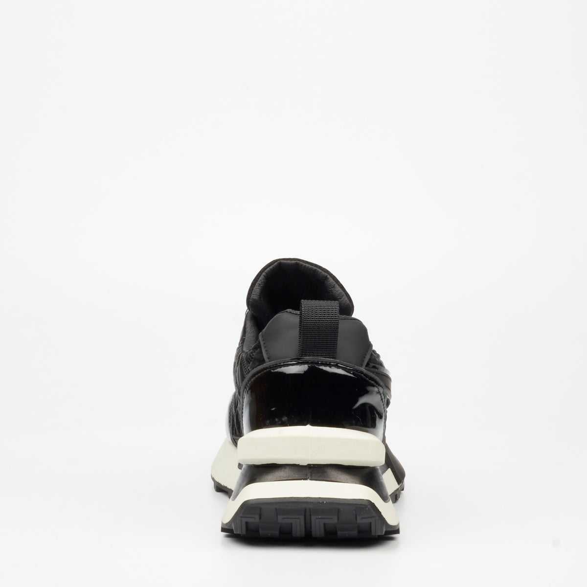 Urbanart Lattitude 3 Faux Patent / Nylon Sneaker - Black