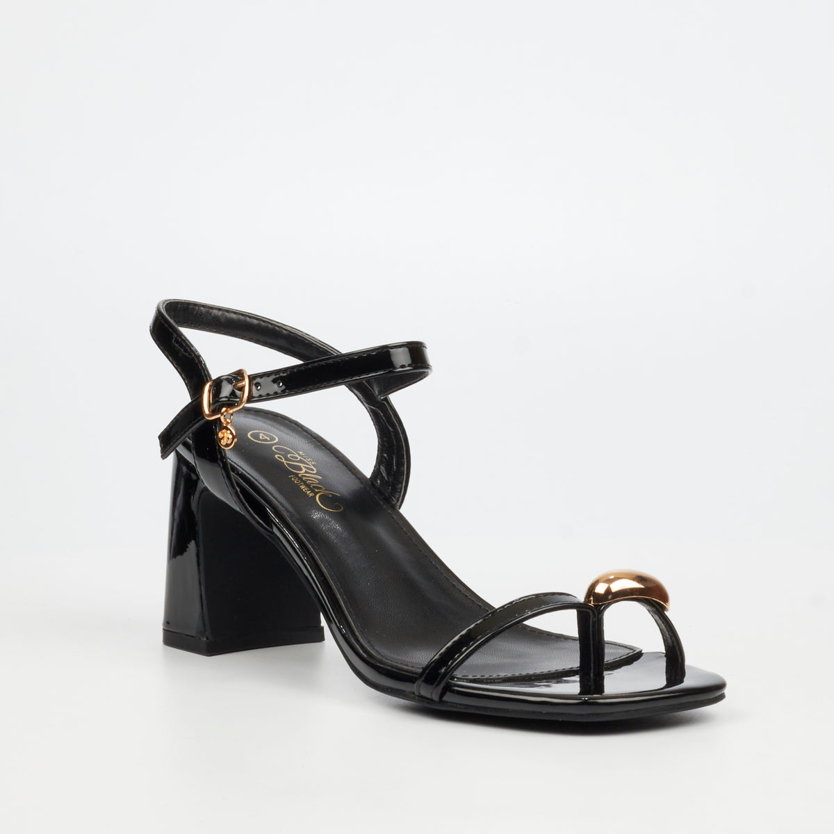 Miss Black Lenor 1 Low Block Heels - Black