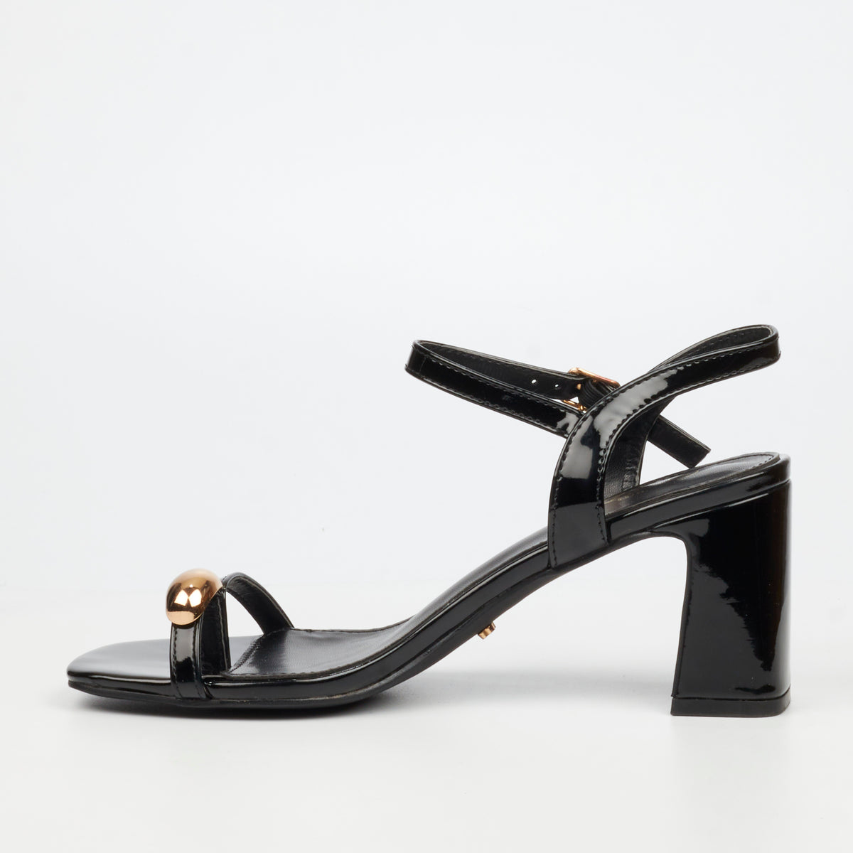 Miss Black Lenor 1 Low Block Heels - Black