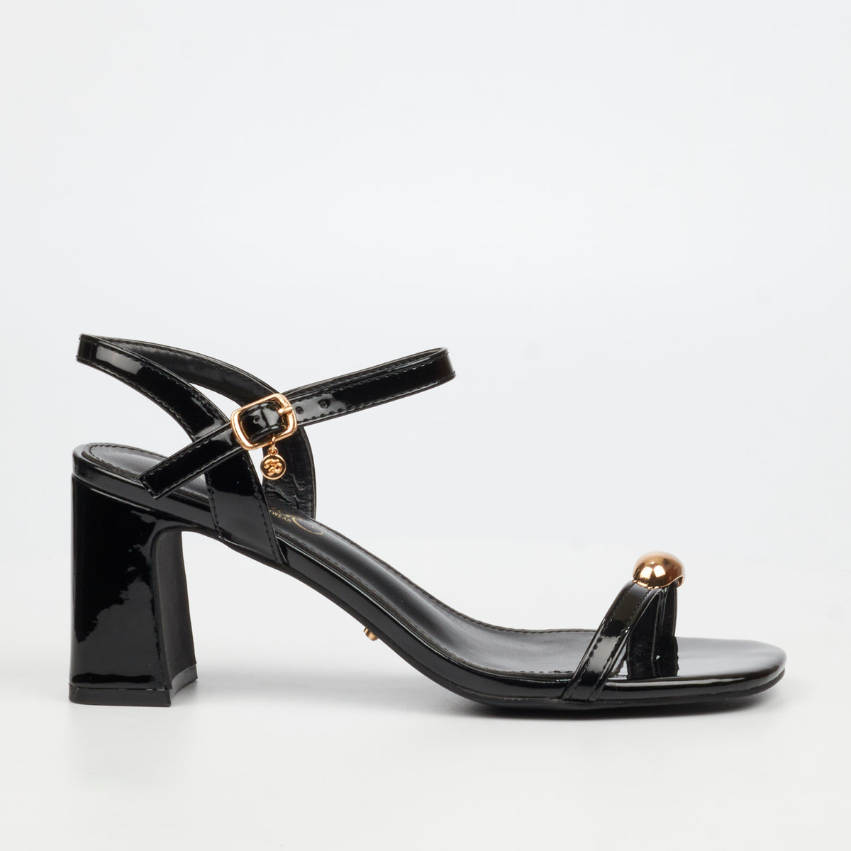 Miss Black Lenor 1 Low Block Heels - Black