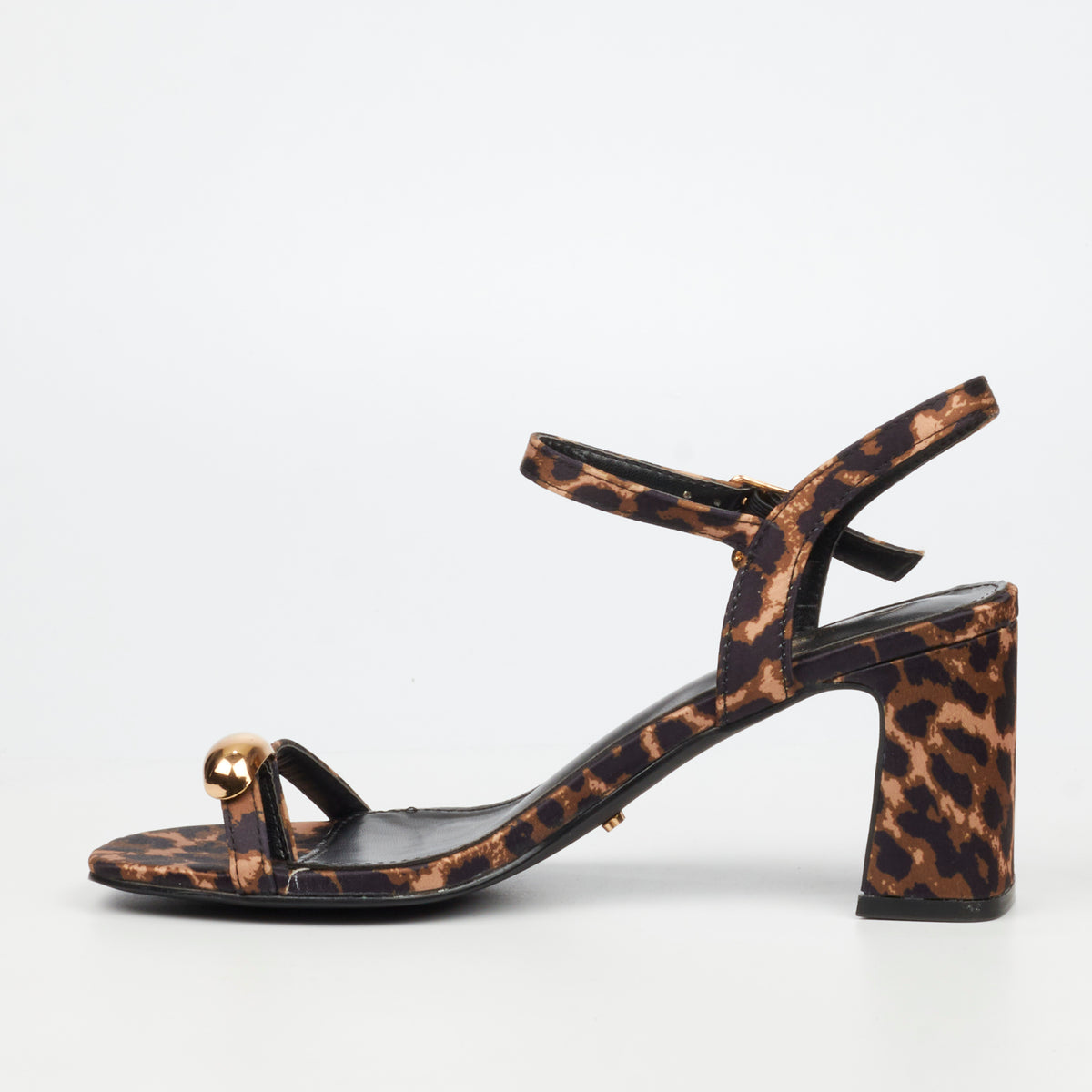 Miss Black Lenor 1 Low Block Geels - Leopard