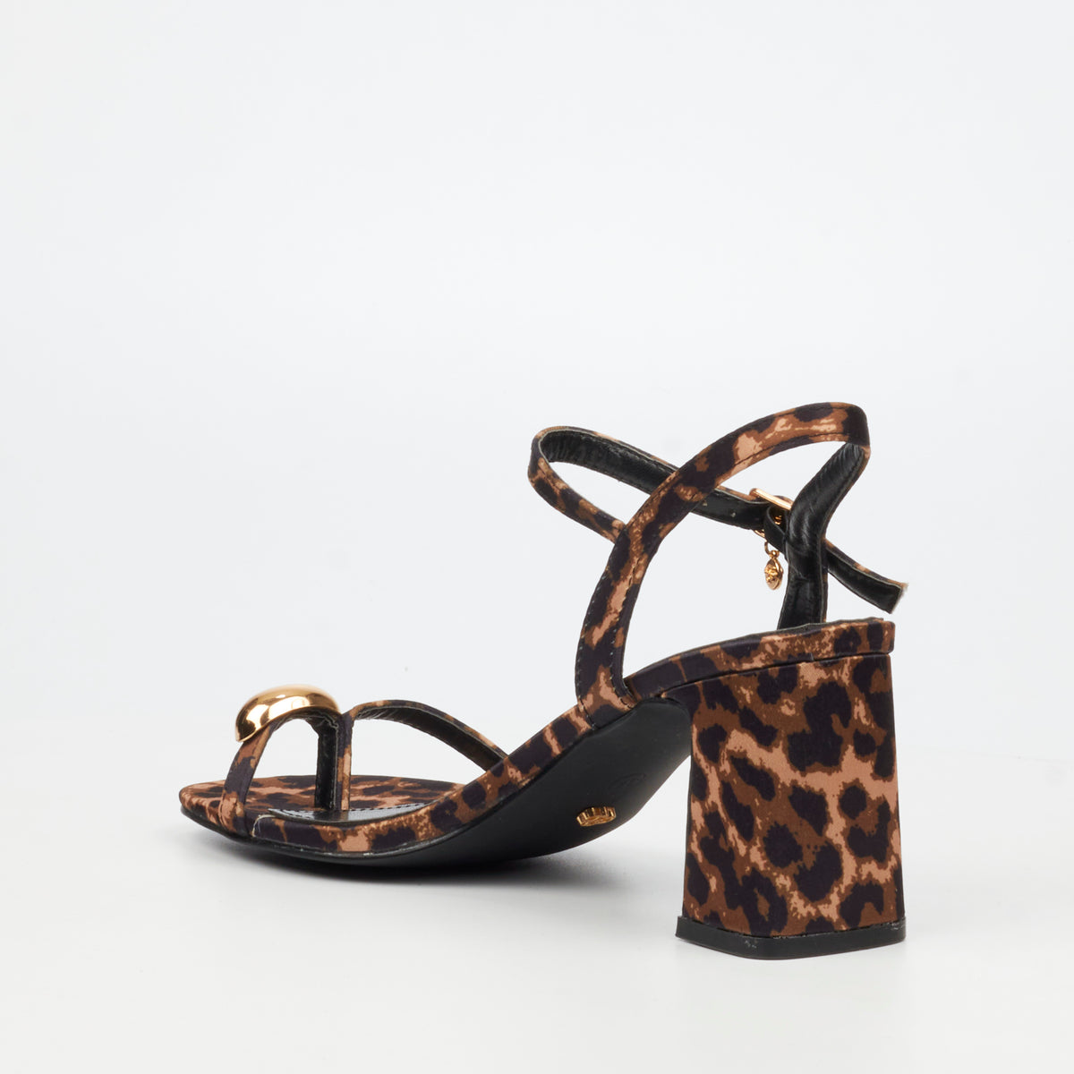 Miss Black Lenor 1 Low Block Geels - Leopard