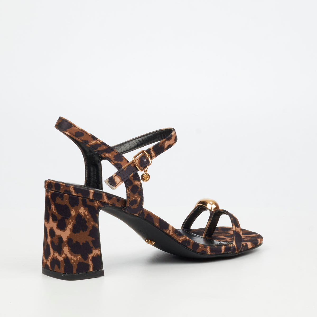 Miss Black Lenor 1 Low Block Geels - Leopard