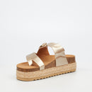 Miss Black Lexicon 1 Flatform - Champagne footwear Miss Black