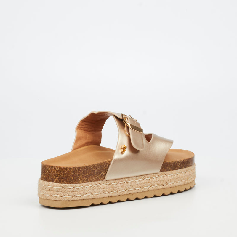 Miss Black Lexicon 1 Flatform - Champagne footwear Miss Black