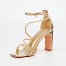 Miss Black Liliana 2 Heel - Gold footwear Miss Black