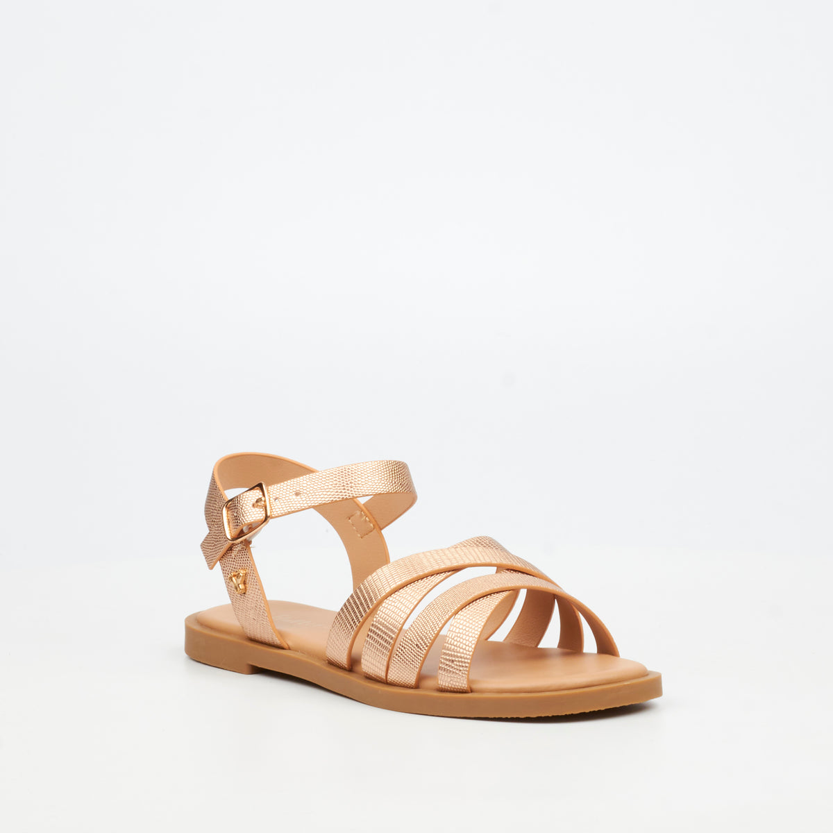 Flutterby Lillie 1 Flat Sandal - Rose Gold