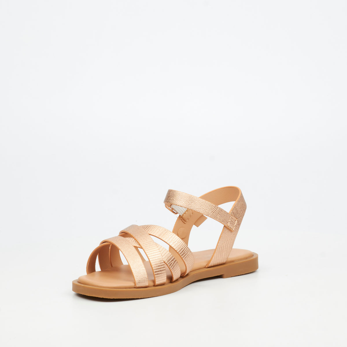 Flutterby Lillie 1 Flat Sandal - Rose Gold