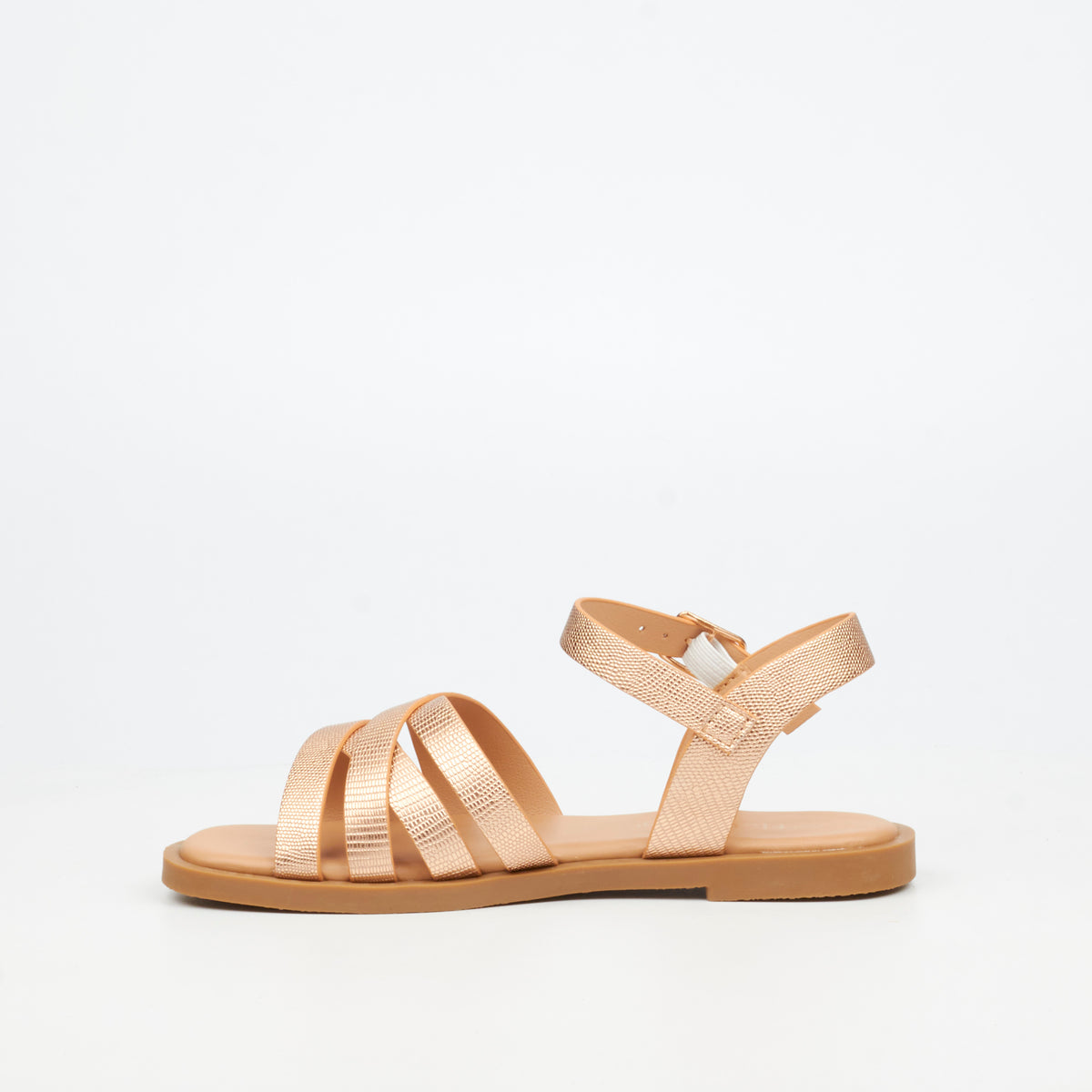 Flutterby Lillie 1 Flat Sandal - Rose Gold
