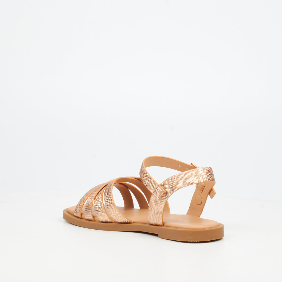 Flutterby Lillie 1 Flat Sandal - Rose Gold