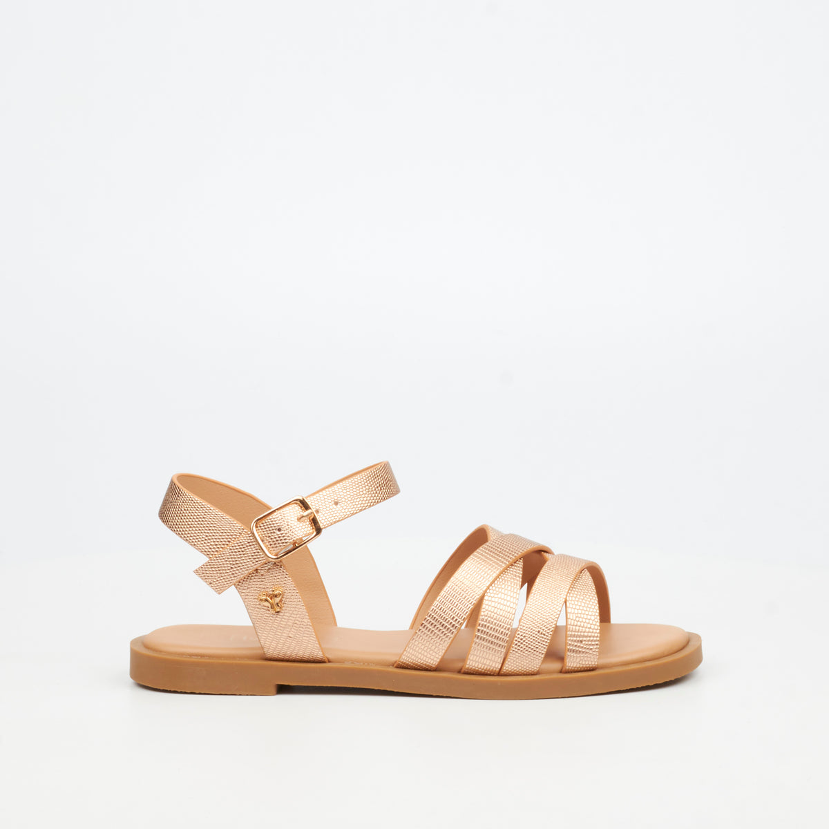 Flutterby Lillie 1 Flat Sandal - Rose Gold