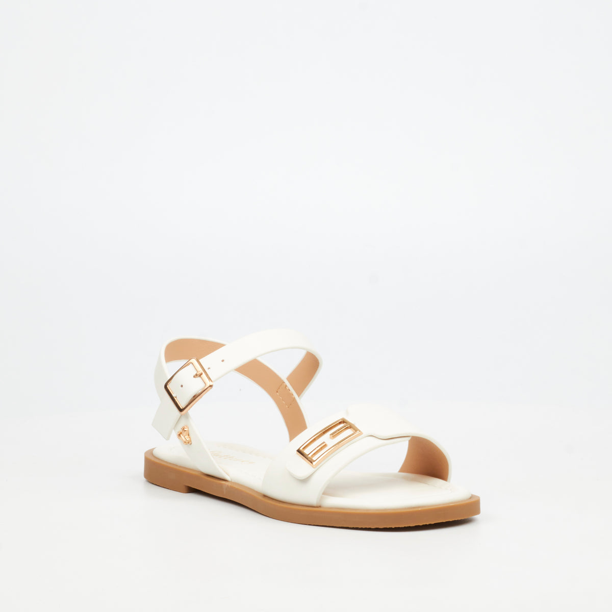 Flutterby Lillie 2 Flat Sandal - White