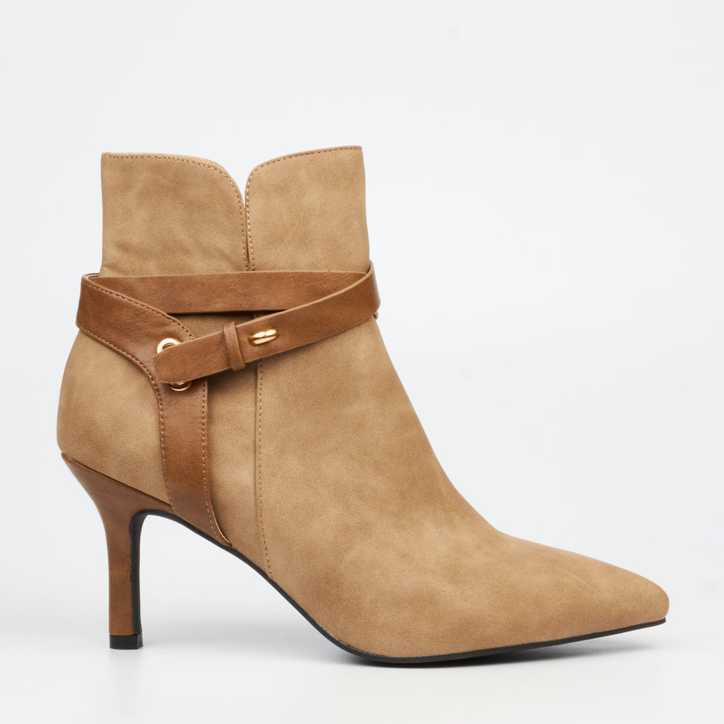 Butterfly Feet Lively 18 Ankle Boot - Taupe footwear Butterfly Feet