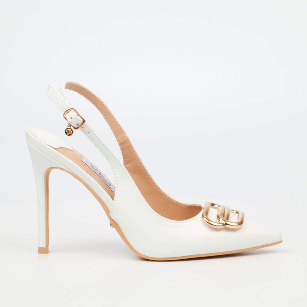 Miss Black Lola 57 Court - White footwear Miss Black
