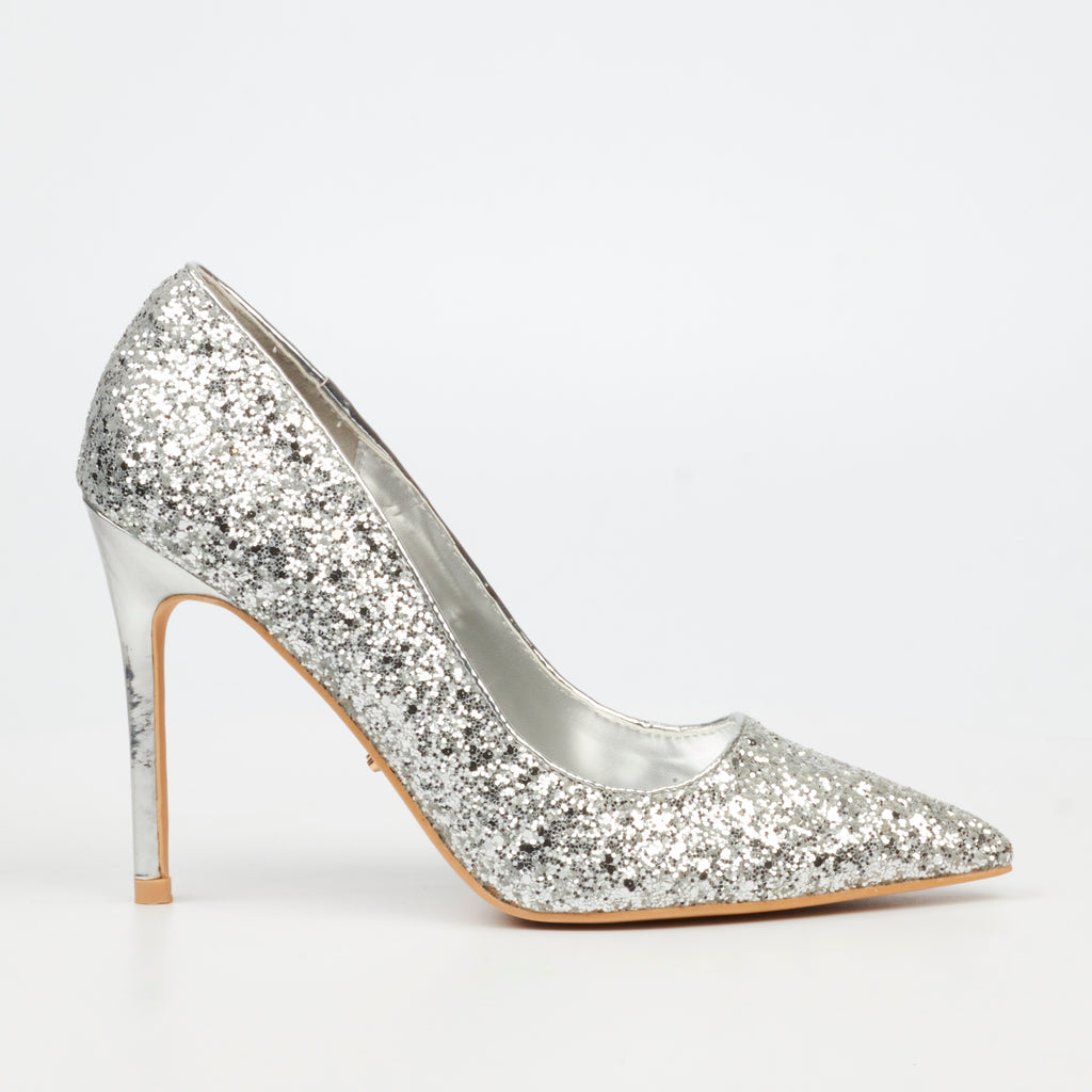 Miss Black Lola 70 Court - Silver footwear Miss Black