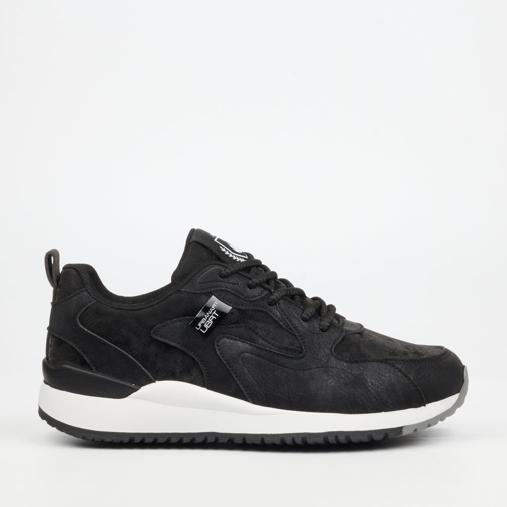 Urbanart Loop 2 Faux Nubuck Sneaker - Black footwear UBRT