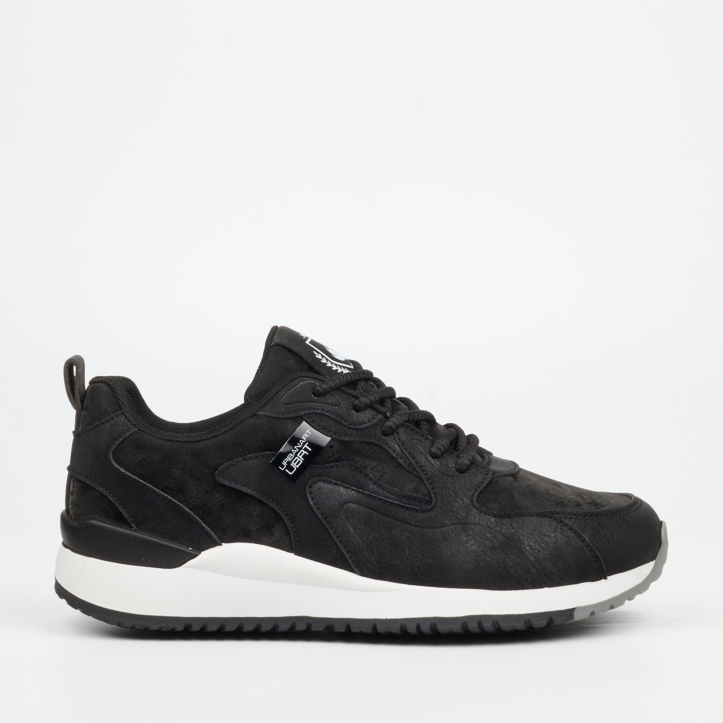 Urbanart Loop 2 Faux Nubuck Sneaker - Black footwear UBRT