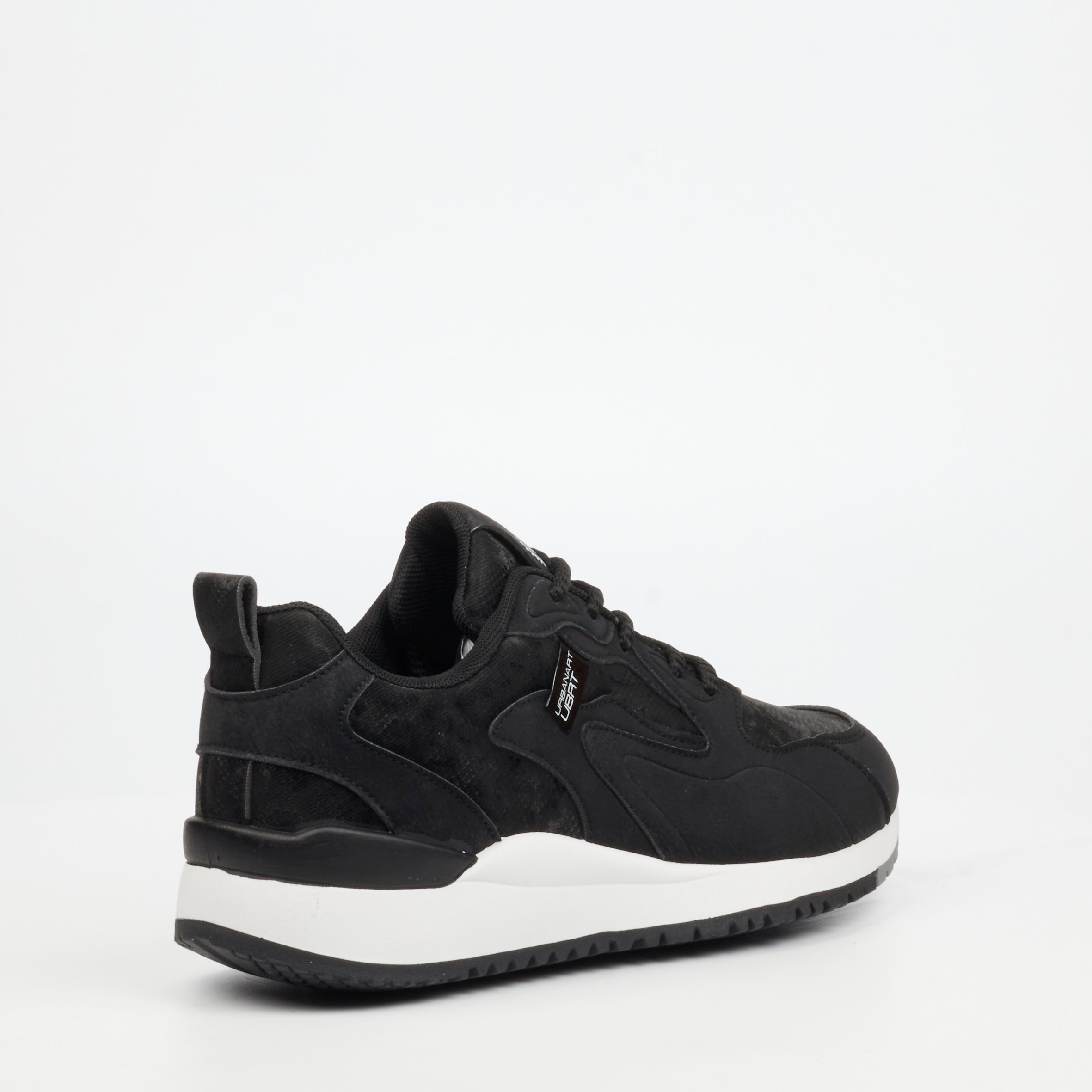 Urbanart Loop 2 Faux Nubuck Sneaker - Black footwear UBRT
