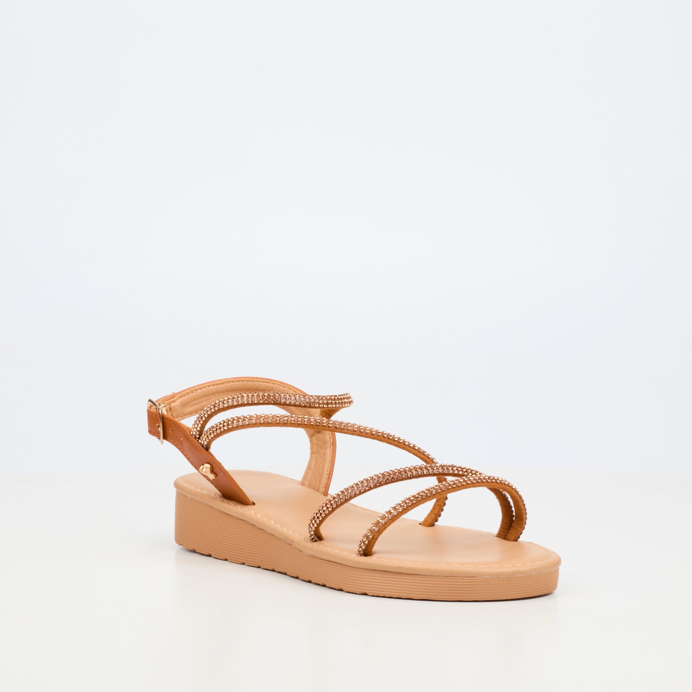 Flutterby Luna 1 Wedge - Tan (Youth)