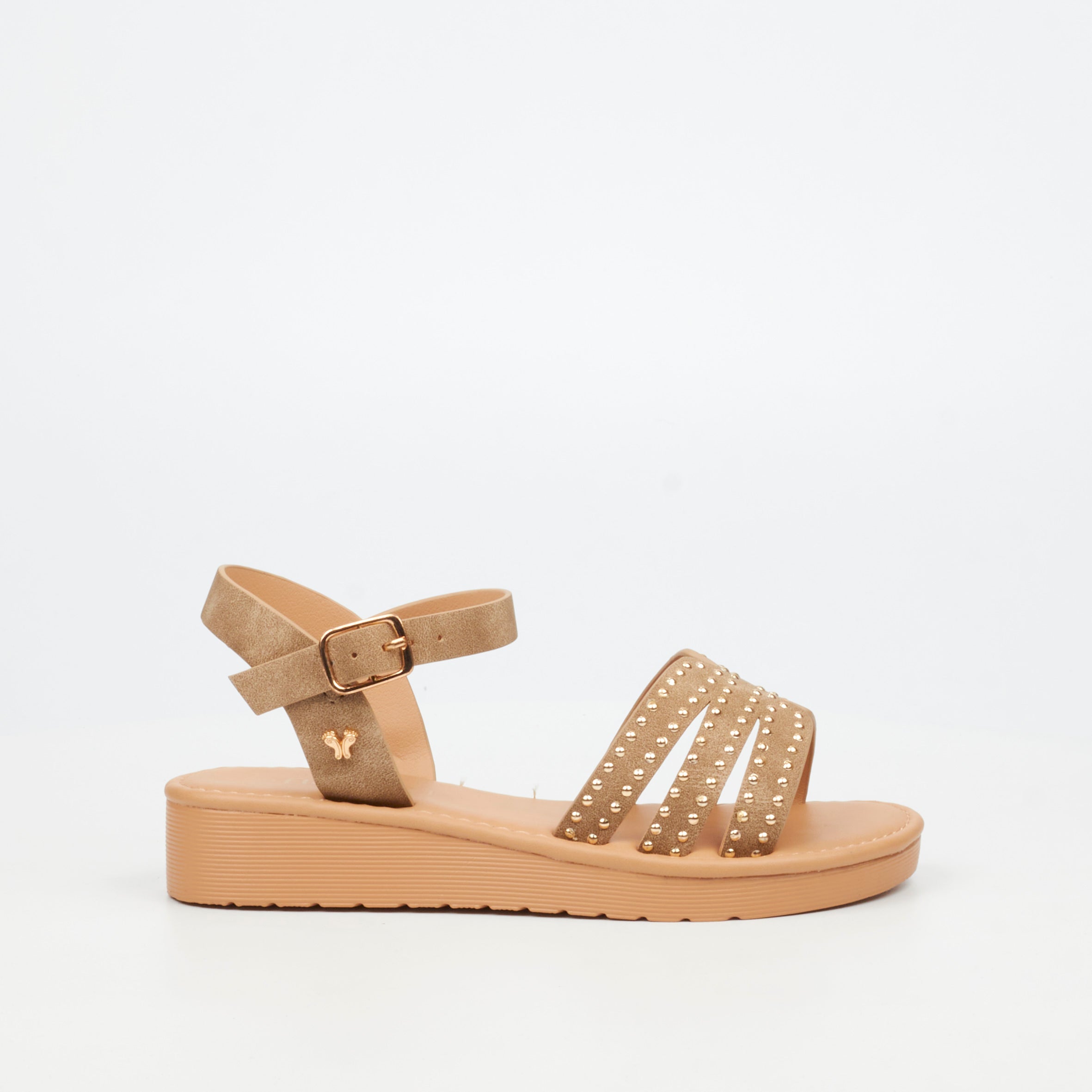 Flutterby Luna 3 Wedge - Taupe (Youth)
