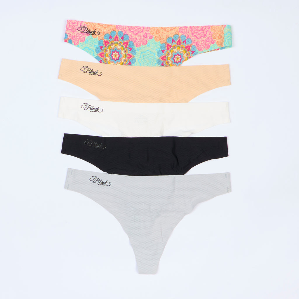 Miss Black Mystery Lush Thong 5 Pack - Multi underwear Miss Black