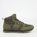 Mazerata Luther 1 Faux Nubuck / Lycra Sneaker - Olive footwear Mazerata