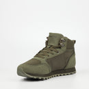 Mazerata Luther 1 Faux Nubuck / Lycra Sneaker - Olive footwear Mazerata