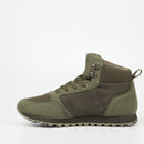 Mazerata Luther 1 Faux Nubuck / Lycra Sneaker - Olive footwear Mazerata