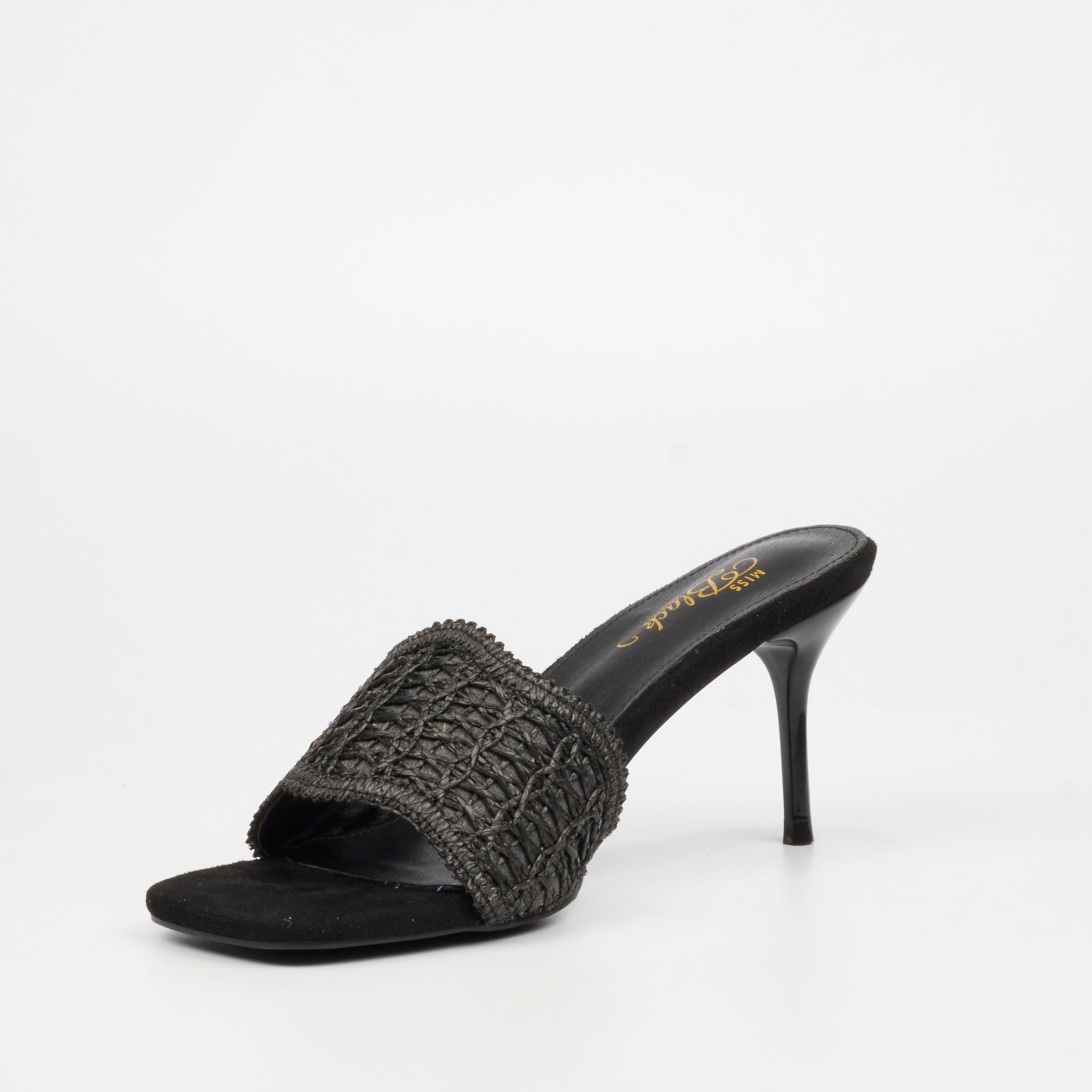 Miss Black Macrame 1 Heel - Black