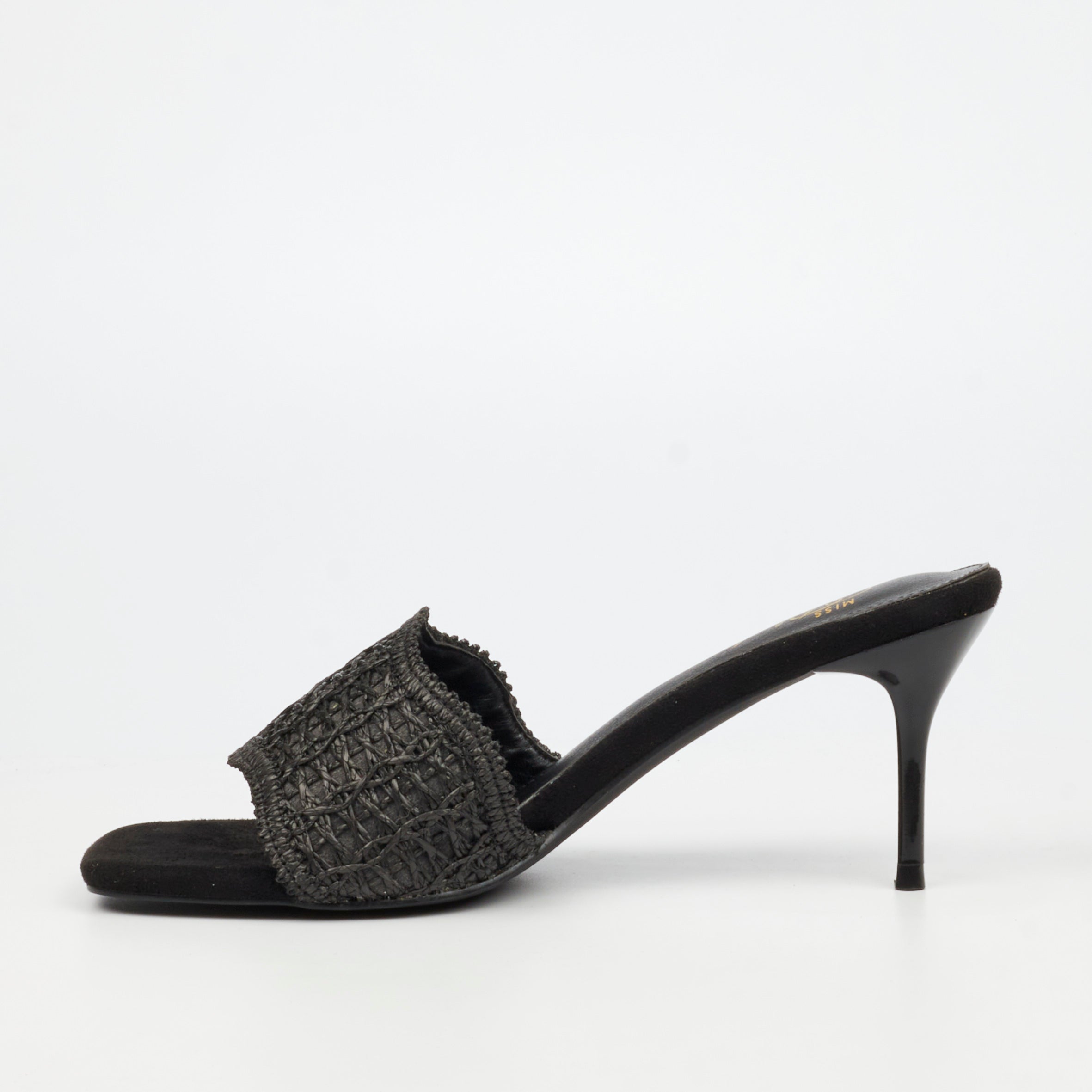 Miss Black Macrame 1 Heel - Black