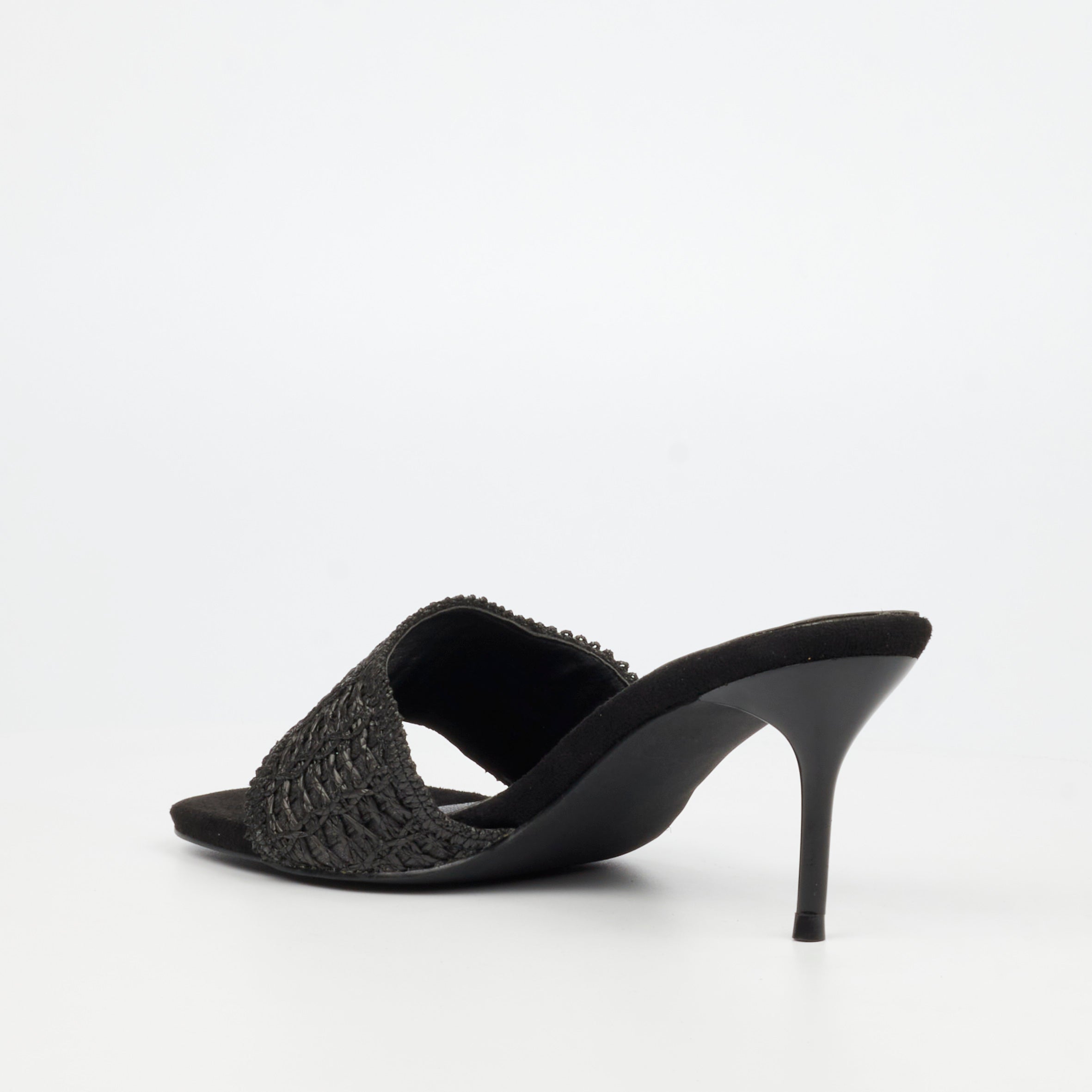 Miss Black Macrame 1 Heel - Black