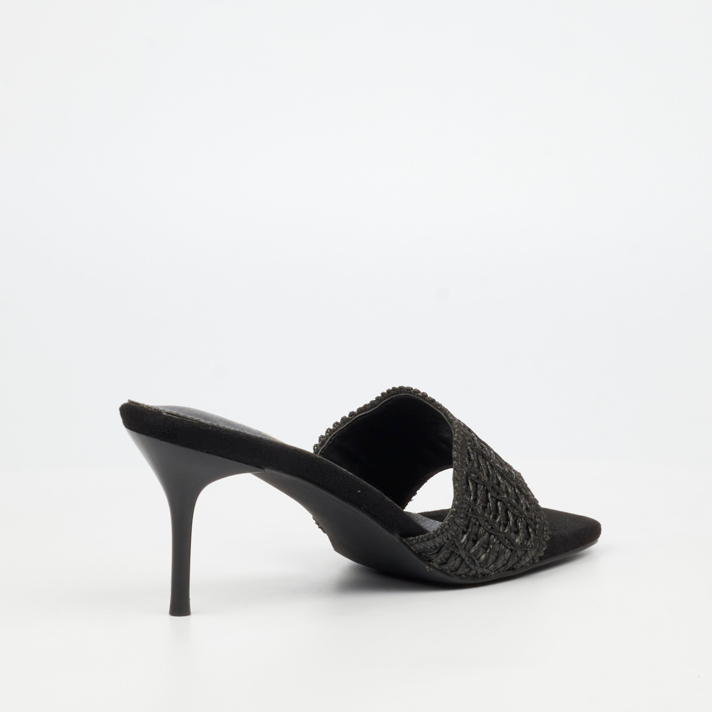 Miss Black Macrame 1 Heel - Black