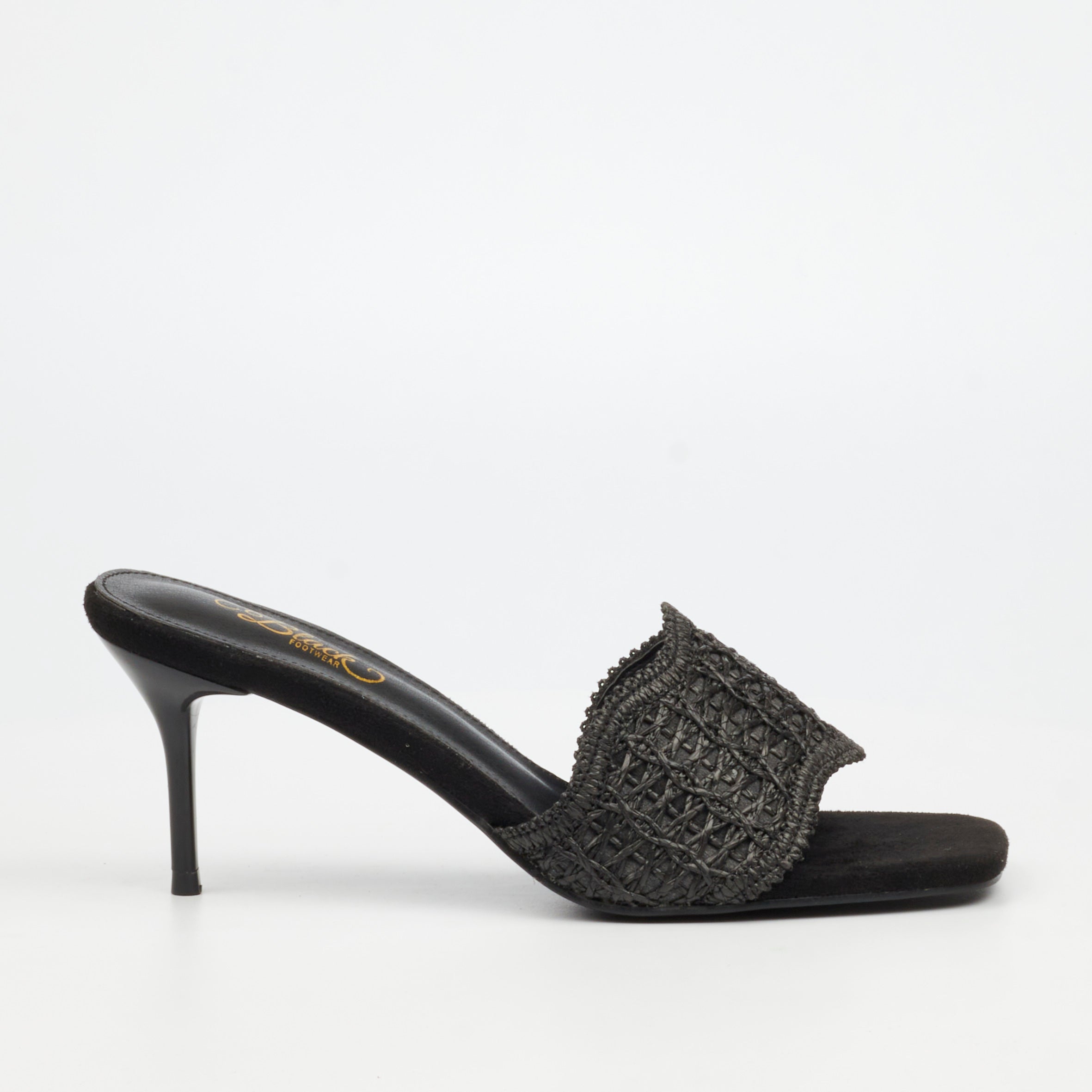 Miss Black Macrame 1 Heel - Black