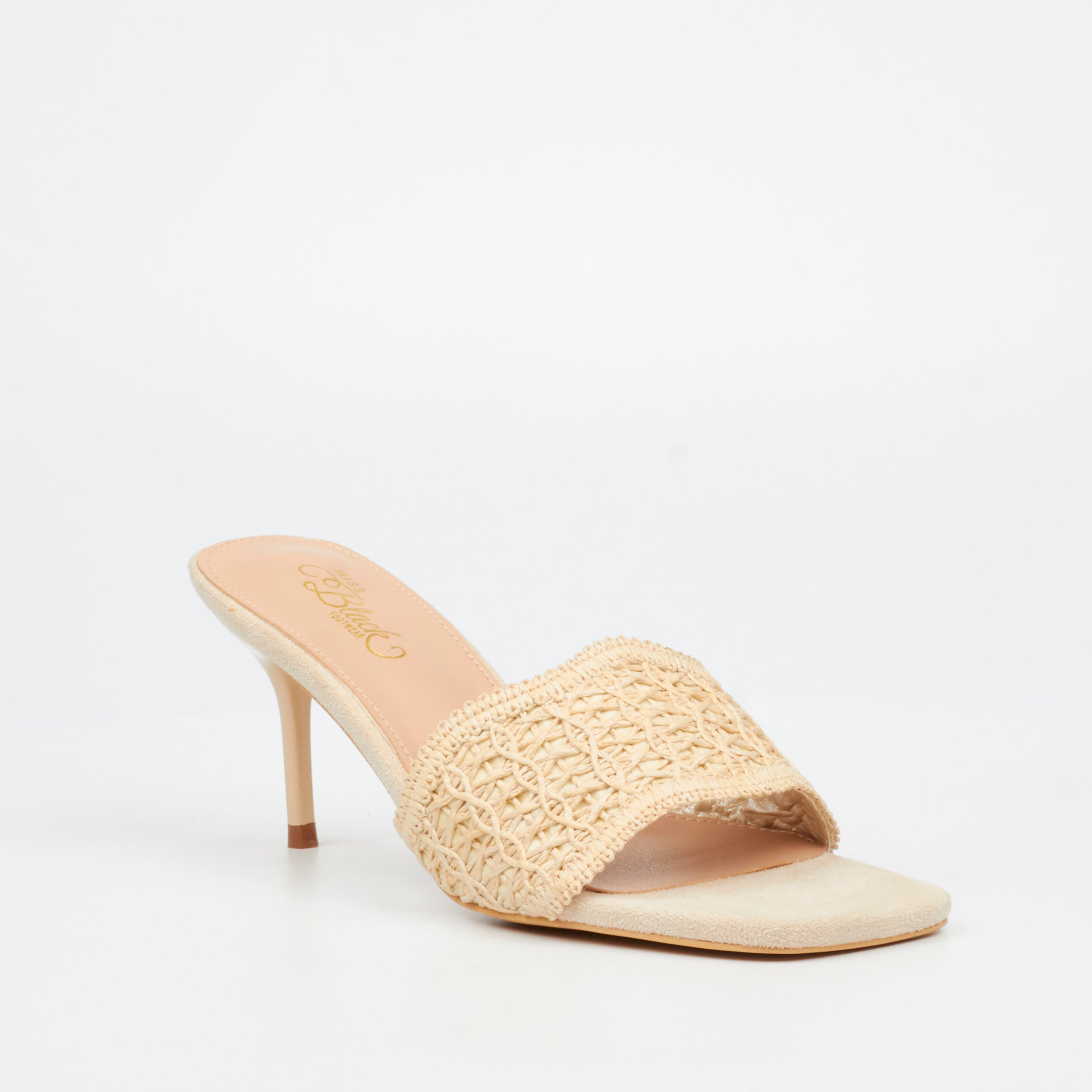Miss Black Macrame 1 Heel - Ivory