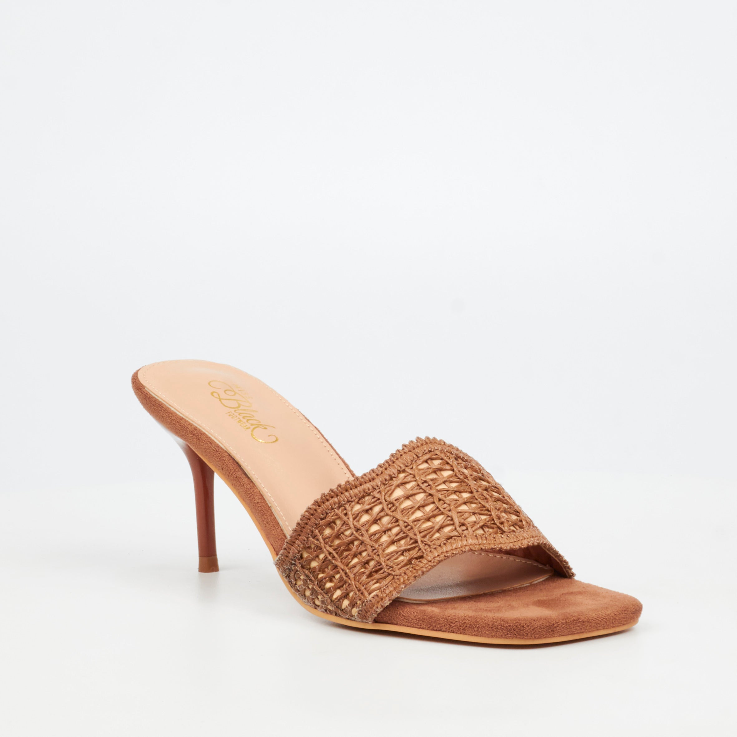 Miss Black Macrame 1 Heel - Tan