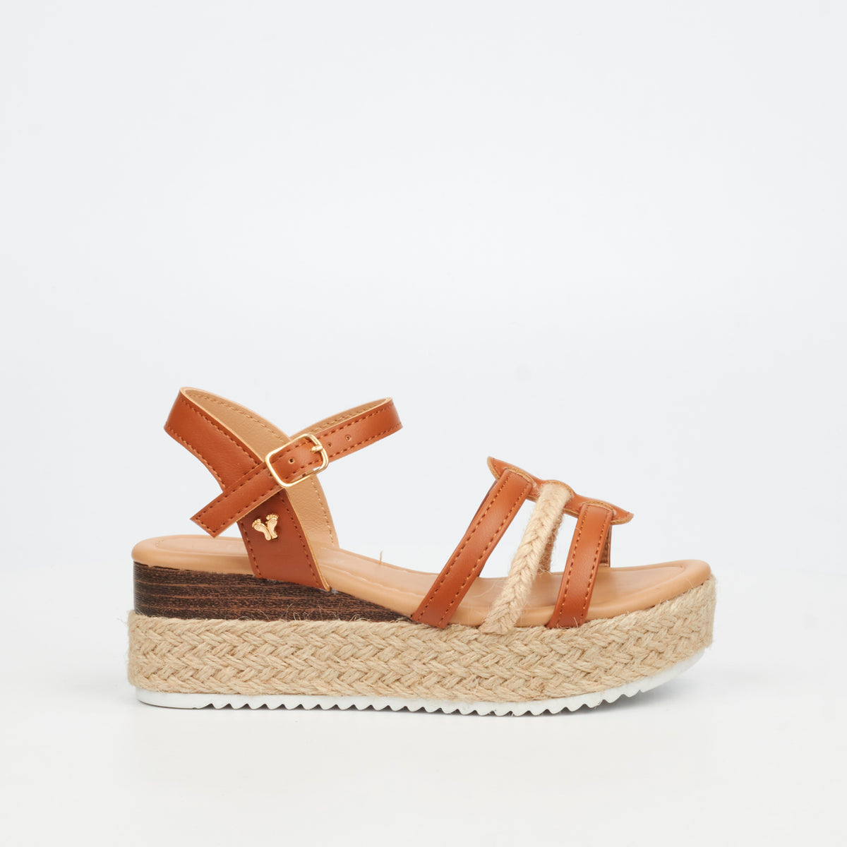 Flutterby Maggie 2 Low Wedges - Tan (Youth)