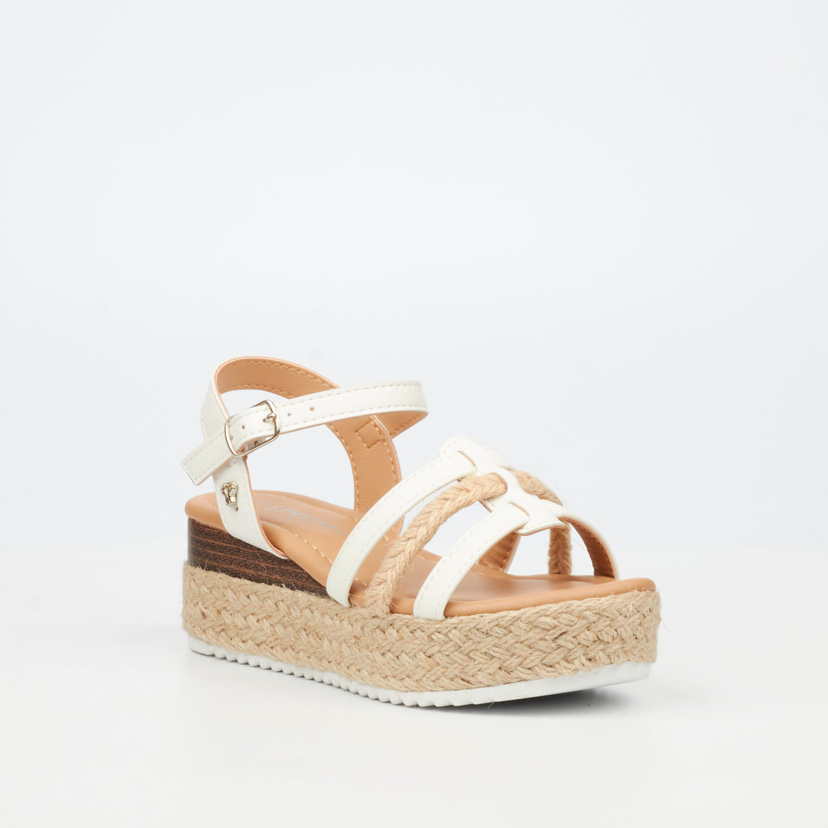 Flutterby Maggie 2 Low Wedge - White (Youth)