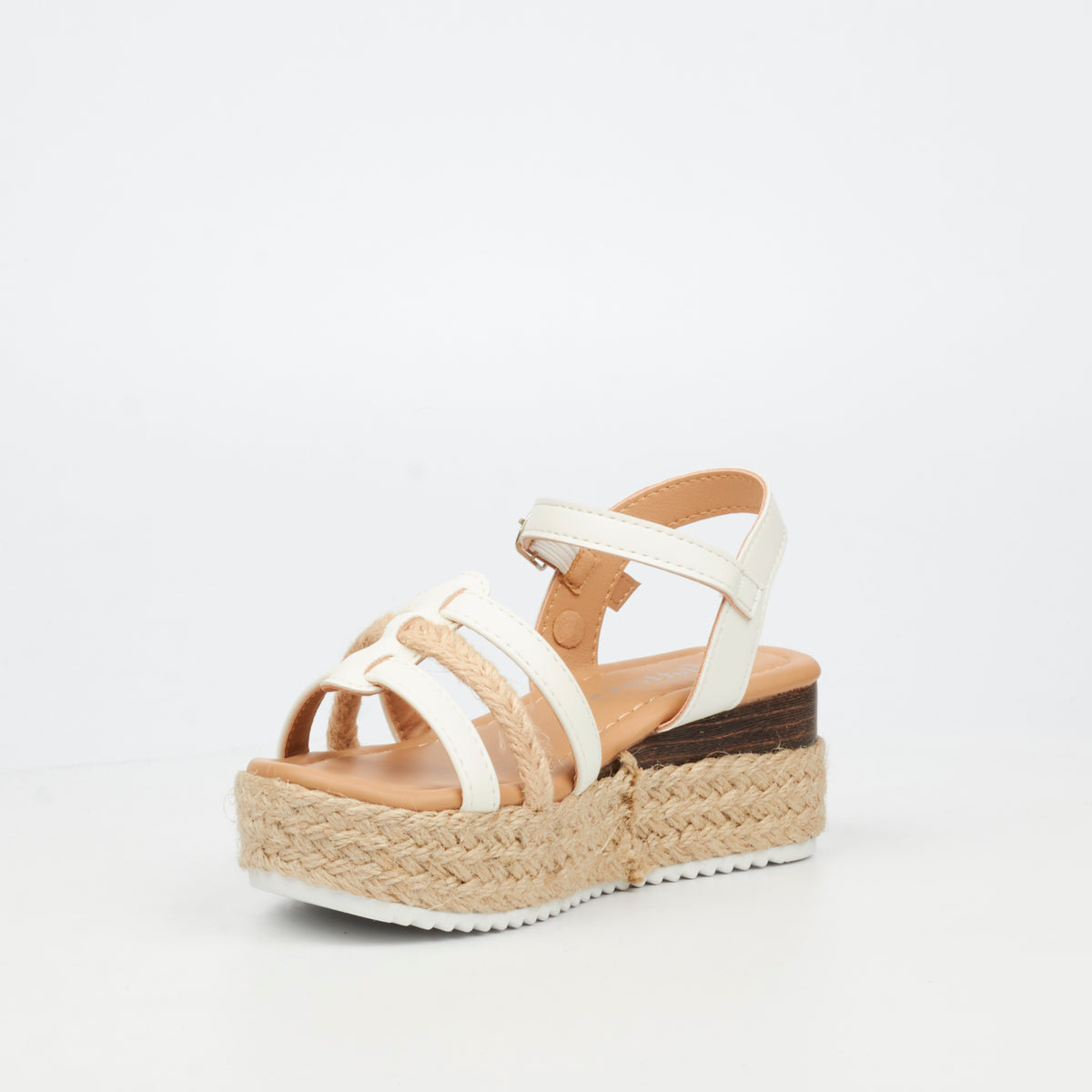 Flutterby Maggie 2 Low Wedge - White (Youth)