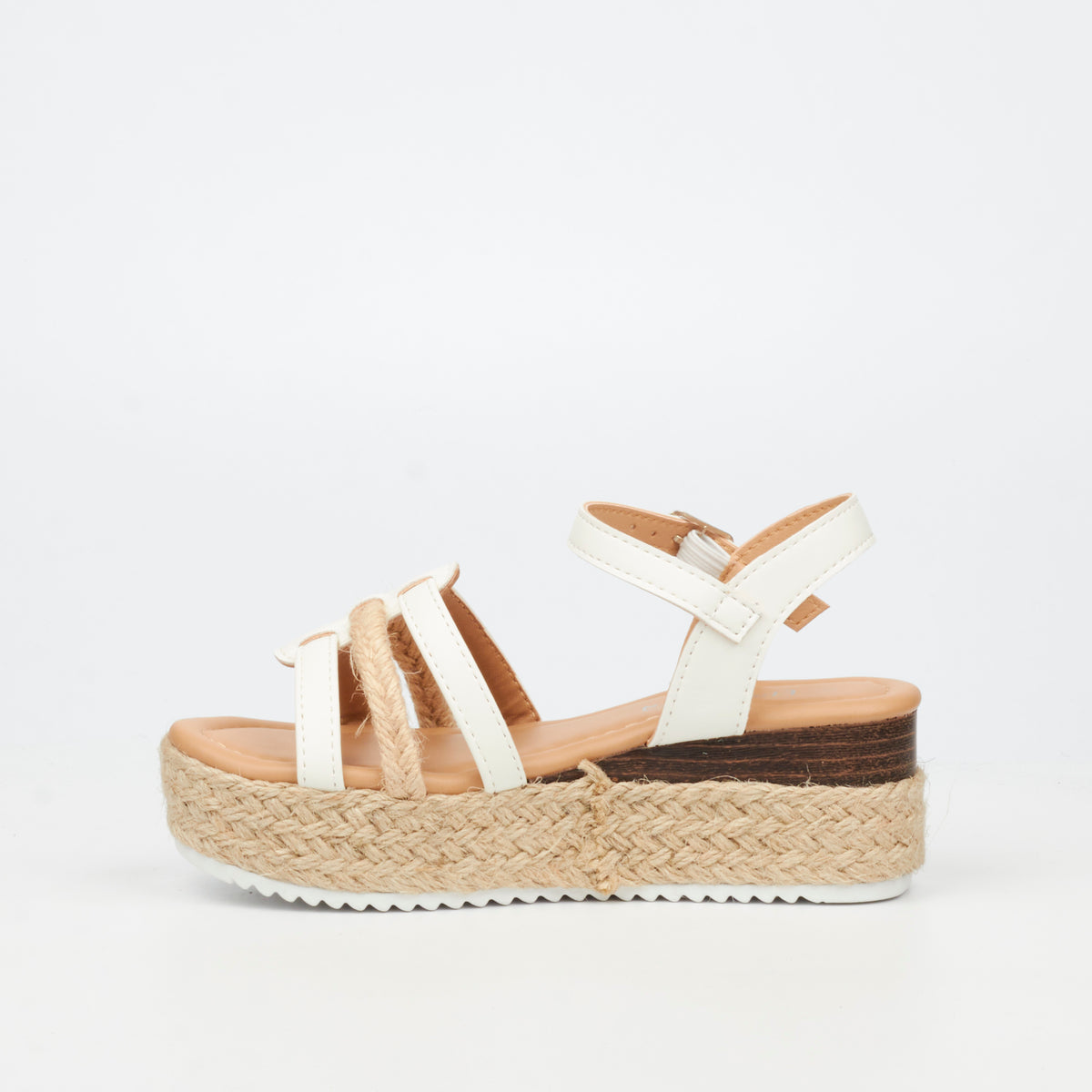 Flutterby Maggie 2 Low Wedge - White (Youth)