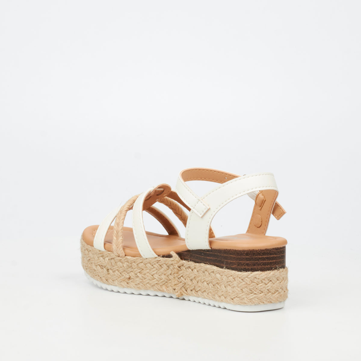 Flutterby Maggie 2 Low Wedge - White (Youth)