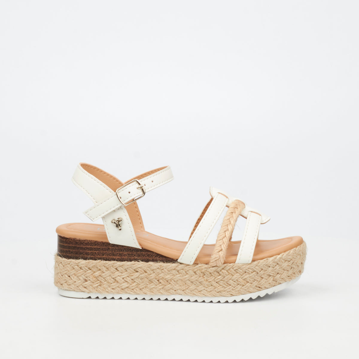Flutterby Maggie 2 Low Wedge - White (Youth)