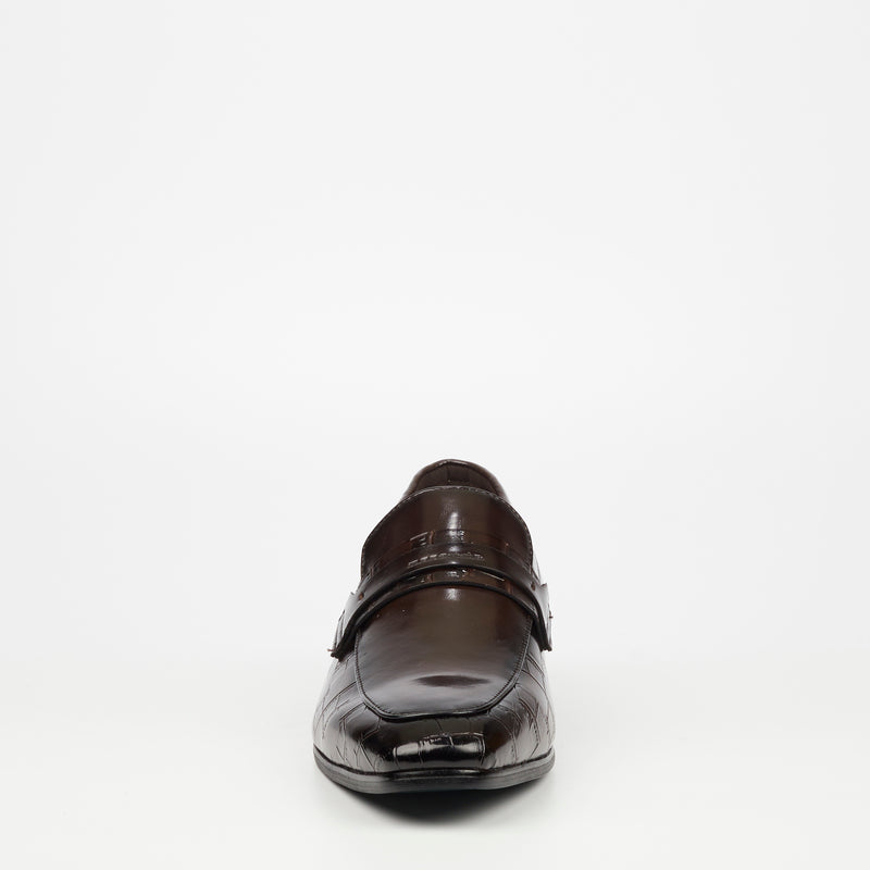 Mazerata Magio 102 Faux Leather / Print Formal - Chocolate footwear Mazerata   