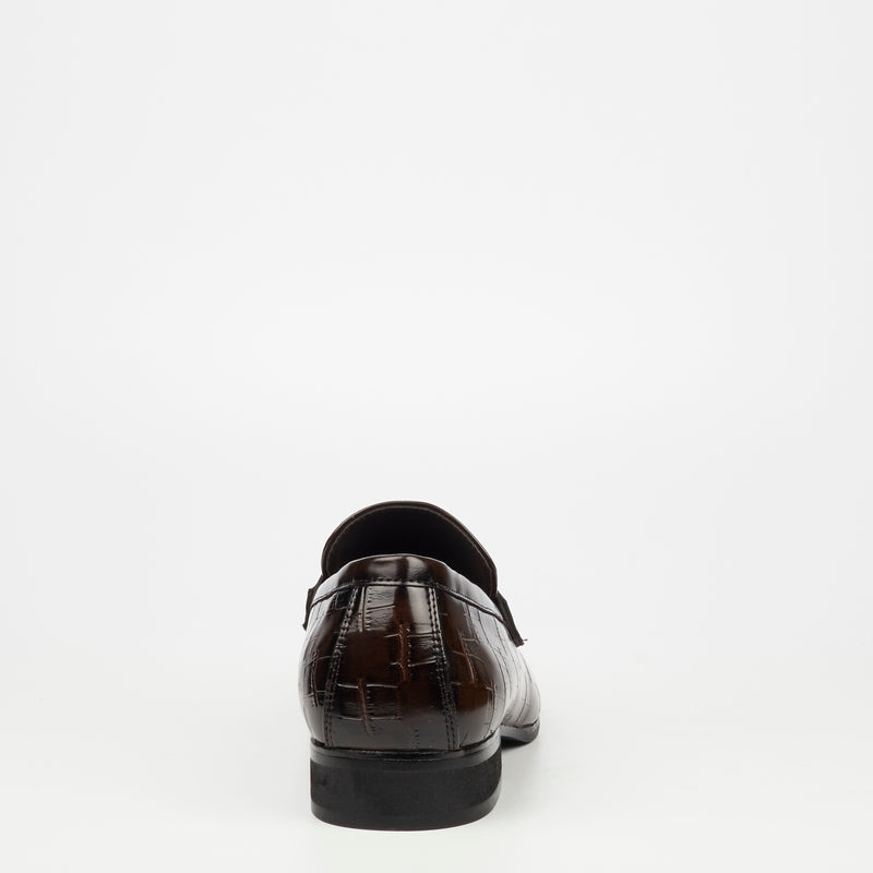 Mazerata Magio 102 Faux Leather / Print Formal - Chocolate footwear Mazerata   