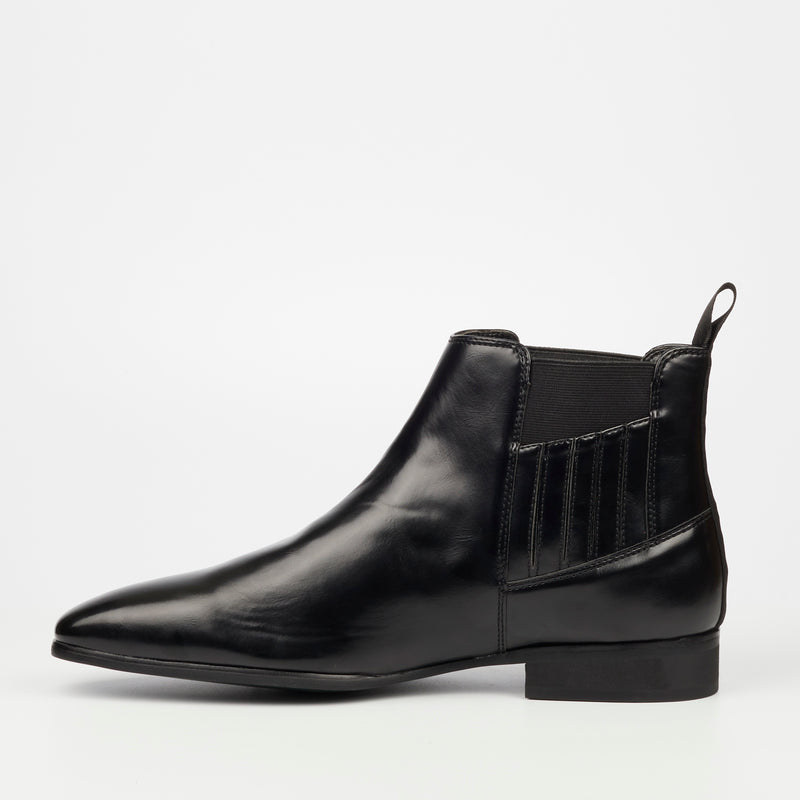 Mazerata Magio 104 Faux Leather Boot - Black footwear Mazerata   