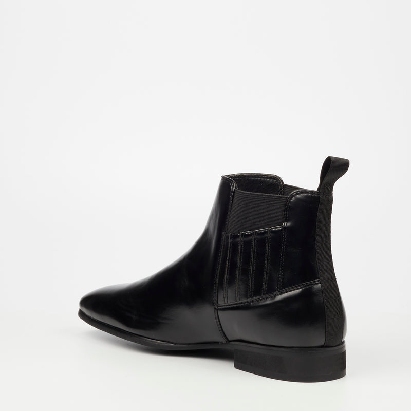 Mazerata Magio 104 Faux Leather Boot - Black footwear Mazerata   