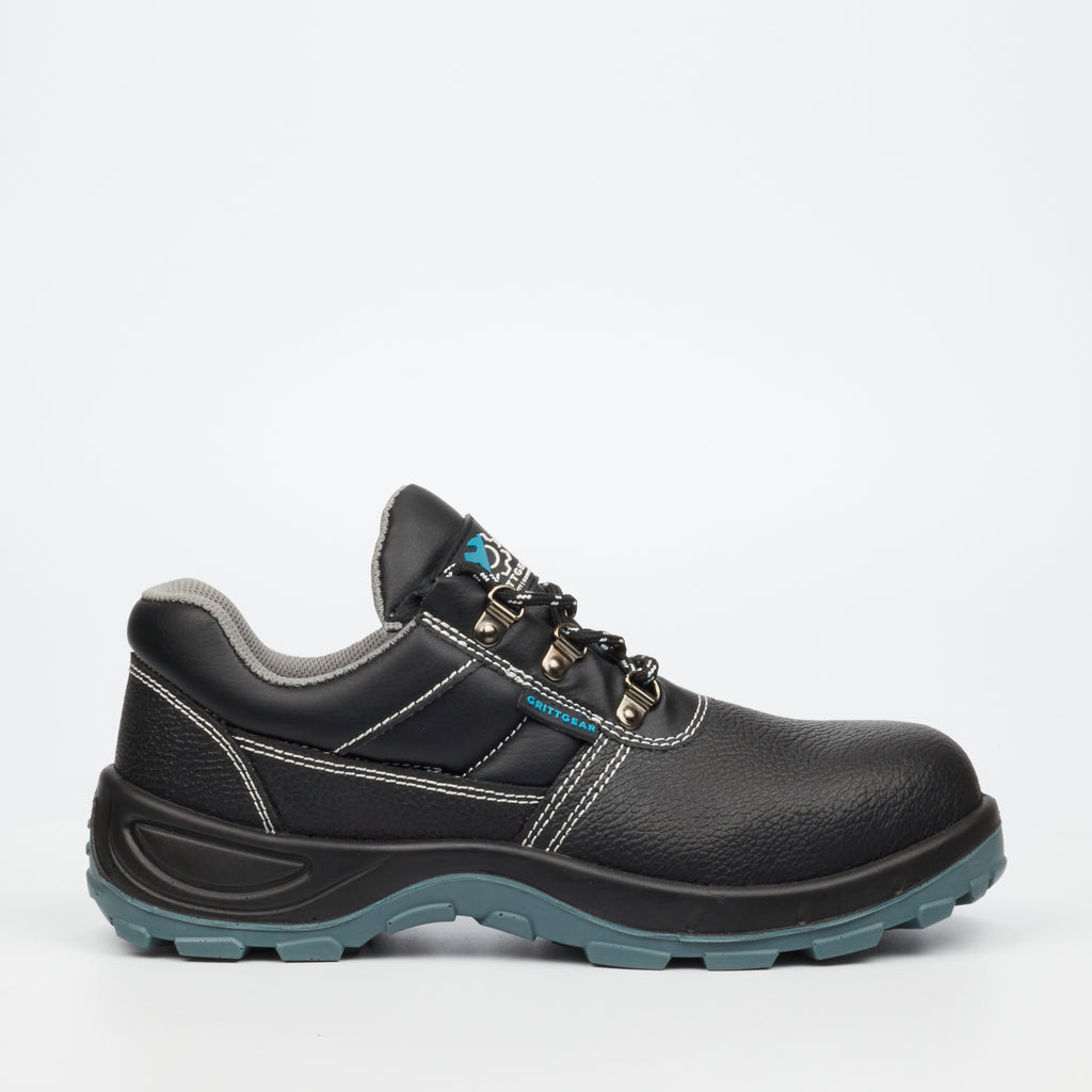 Grittgear Magnesite S1 Genuine Leather Safety Shoe - Black safety Grittgear