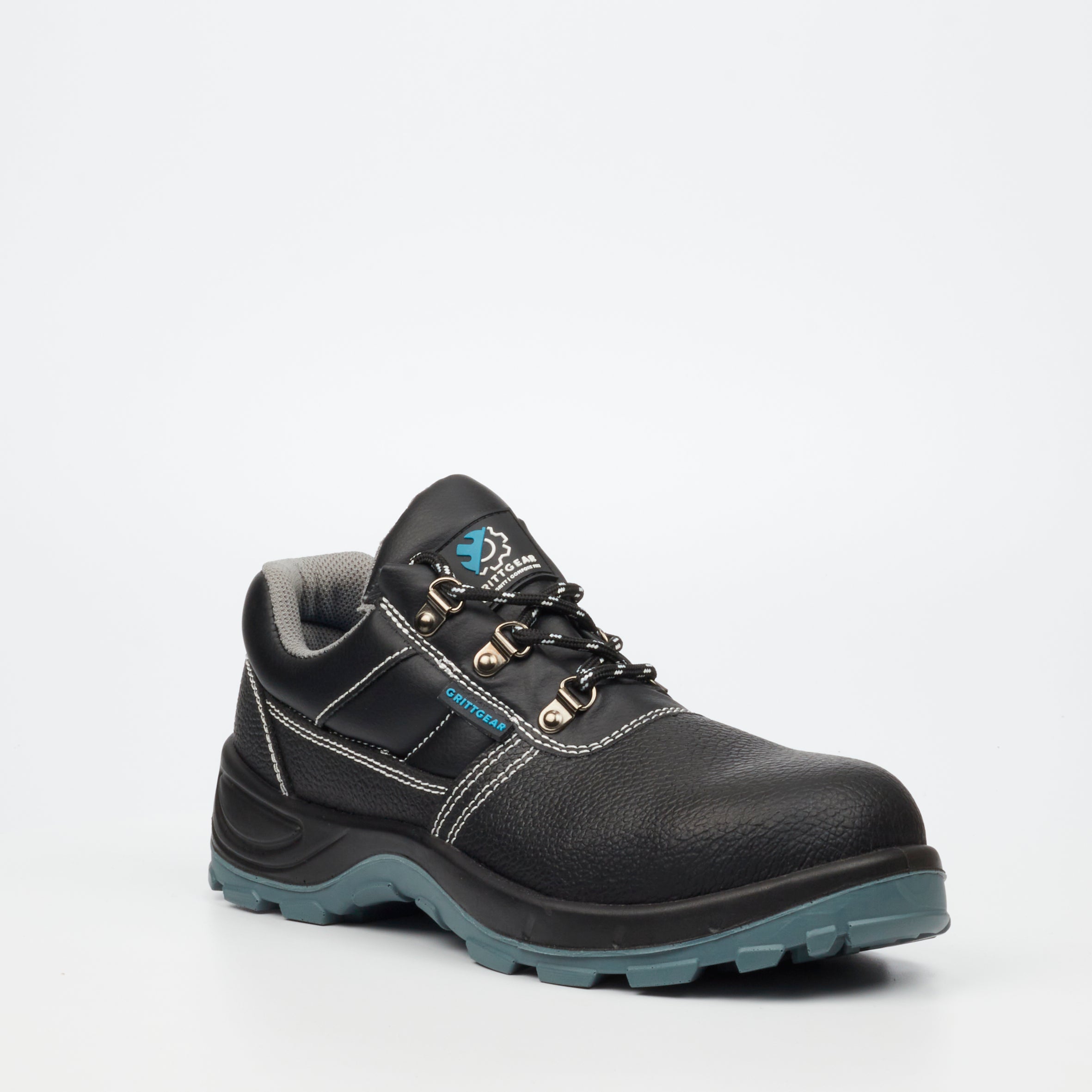 Grittgear Magnesite S1 Genuine Leather Safety Shoe - Black safety Grittgear