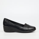 Butterfly Classics Maleficient 1 Faux Leather Low Wedge - Black footwear Butterfly Classics