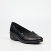 Butterfly Classics Maleficient 1 Faux Leather Low Wedge - Black footwear Butterfly Classics