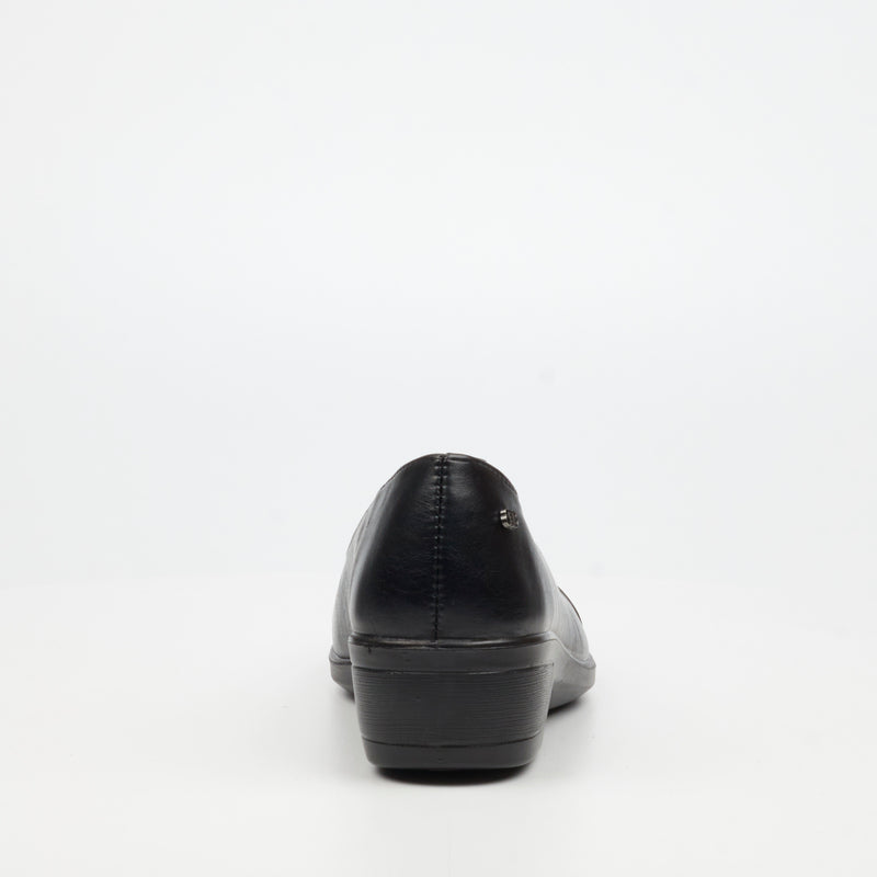 Butterfly Classics Maleficient 1 Faux Leather Low Wedge - Black footwear Butterfly Classics
